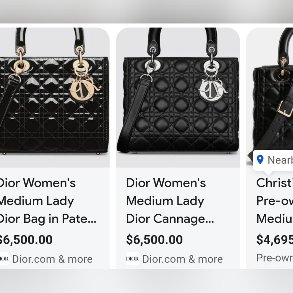 Christian Dior Cannage Lady Dior Gold Enamel Luxury Hand Bag (LIMITED EDITION) - Picture 15 of 16
